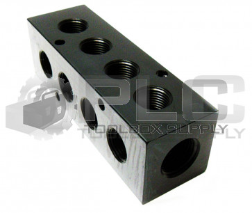 NEW ALUMITEC 90-AM-5-4 MANIFOLD (8) 3/8" NPT PORT, (2) 1/2" NPT PORT 