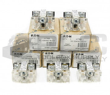 LOT OF 5 NEW EATON CUTLER HAMMER HT8B NC CONTACT BLOCK SER. B1 