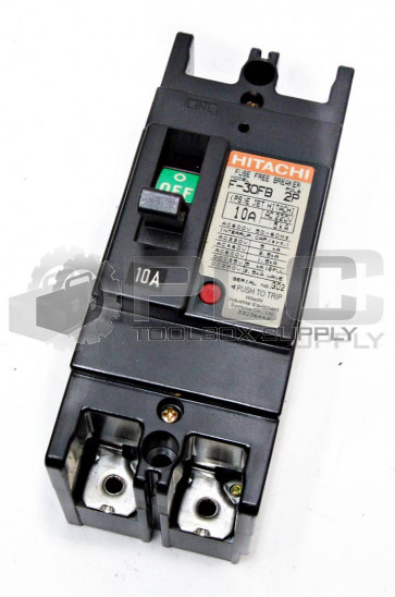 NEW HITACHI F-30FB 10AMP CIRCUIT BREAKER, 2POLE, BF3F 2P-10A