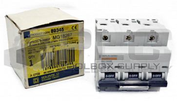 NEW SQUARE D MG18287 SUPPLEMENTARY PROTECTOR 30 AMP, 3 POLE, C CURVE, MG-18287