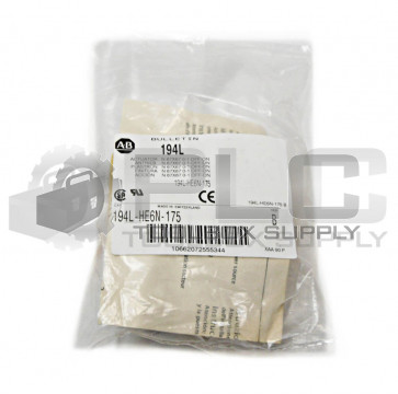 NEW ALLEN BRADLEY 194L-HE6N-175 SER. B ACTUATOR, 0-1 OFF-ON, RED/YELLOW