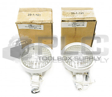 LOT OF 2 NEW HOLOPHANE LRWL HEAD 6V 25W LAMP #4510 WHITE FLOOD LIGHT