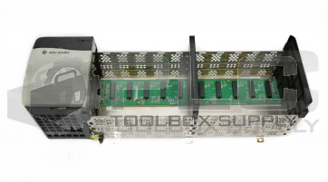ALLEN BRADLEY 1756-PA72 /B POWER SUPPLY w/ 1756-A10 /B 10-SLOT I/O CHASSIS 