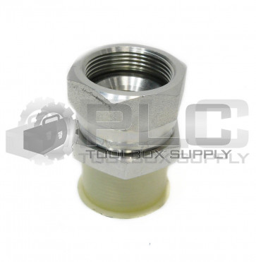 NEW PARKER 20 F6X-S SWIVEL NUT ADAPTER 1-1/4 JIC X 1-1/4 NPT MALE STEEL
