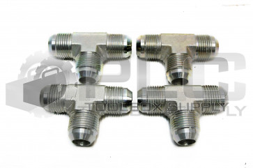 LOT OF 4 NEW PARKER HYDRAULIC TEE JIC UNION 1-1/16" - 12 THREAD, STEEL  