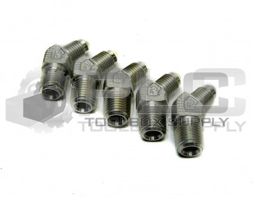 LOT OF 5 NEW PARKER 4-4 VTX-S MALE 45 DEG ELBOW 1/4 JIC X 1/4 NPT MALE STEEL