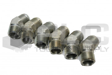 LOT OF 7 NEW PARKER 16 VTX-S MALE 45 DEG ELBOW 1" JIC X 1" NPT MALE STEEL