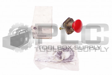 NEW ALLEN BRADLEY 800T-D6A SER T RED MUSHROOM PUSH BUTTON TYPE 4,13
