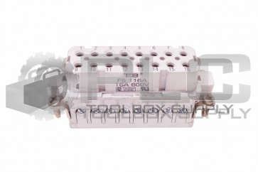 NEW T&B FS116A FEMALE INSERT CONNECTOR 16A 600V 16POS