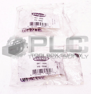 LOT OF 2 NEW BANNER BRT-35DM REFLECTOR W/NUT & WASHER 58980