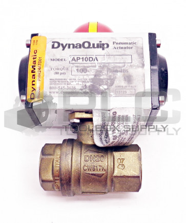 NEW DYNAQUIP AP10DA BALL VALVE 3/4"