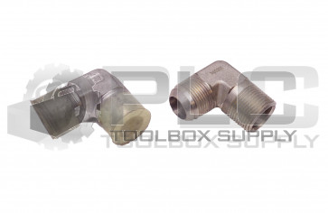 LOT OF 2 NEW PARKER 7/8" IN 1-1/4" THREAD 1-SIDE TAPERED MALE 90° ELBOW FITTING