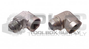 LOT OF 2 NEW PARKER 1-1/2" FEMALE 1-1/16" TAPER IN 1-5/8" MALE 90° ELBOW FITTING
