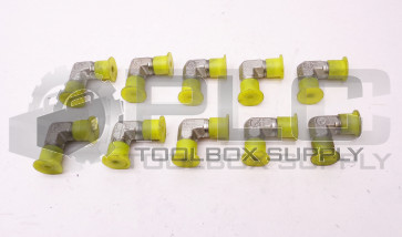 LOT OF 10 NEW PARKER 1/4" MALE 9/16" TAPERED MALE 90° ELBOW FITTING
