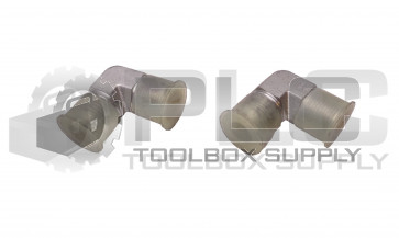 LOT OF 2 NEW PARKER 1-1/16" TAPERED MALE 11/16" MALE 90° ELBOW FITTING