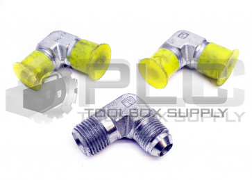 LOT OF 3 NEW PARKER 1/2" IN MALE 3/4" TAPERED MALE 90° ELBOW FITTING