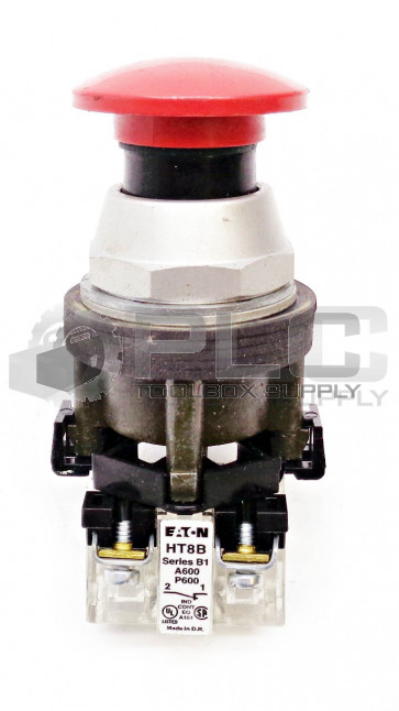 NEW EATON HT8B RED PUSH PULL BUTTON W/CONTACT BLOCK