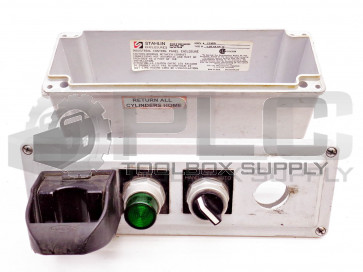 STAHLIN CF4PB PUSH BUTTON 4-HOLD ENCLOSER W/CUTLER HAMMER HT8A/B1 CONTACT BLOCKS