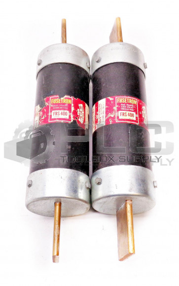 LOT OF 2 BUSSMANN FRS 400 FUSETRON DUAL ELEMENT TIME DELAY FUSE 600V FRS400