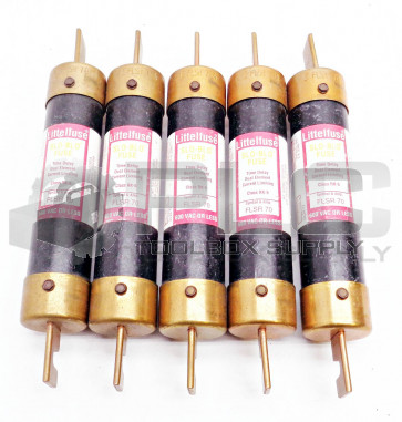 LOT OF 5 NEW LITTELFUSE FLSR 70 SLO-BLO FUSE CLASS RK-5 600V