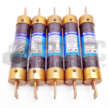 LOT OF 5 NEW LITTELFUSE FLSR 80 POWER-GARD CLASS RK-5 FUSE 600VAC