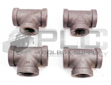 LOT OF 4 USA 1/2" TEE PIPE FITTING