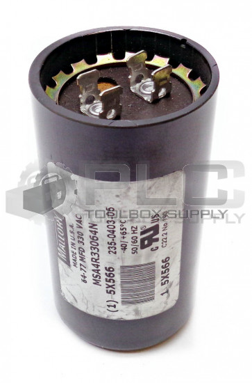 NEW MALLORY 64-77 MFD 330 VAC ROUND START CAPACITOR 5X566 MSA4R33064N