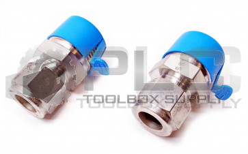 LOT OF 2 NEW BI-LOK-316 STAINLESS STL COMPRESS FITTING 1/8 W/BI-LOK-316-1/2-AW