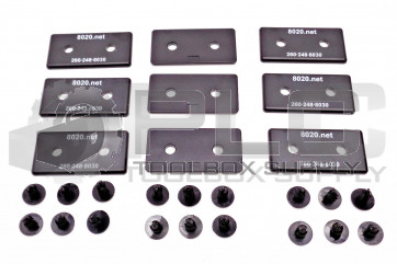 LOT OF 9 NEW 2045 8020.NET BLACK END CAP W/CAPS