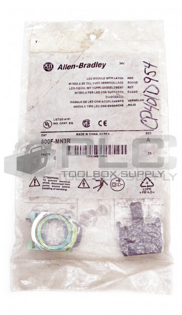 NEW ALLEN BRADLEY 800F-MN3R SER A LED MODULE W/LATCH