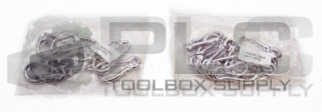 2 BAGS OF 10 NEW MC 2450-6 STAINLESS STEEL NICKEL PLATED SPRING SNAP 