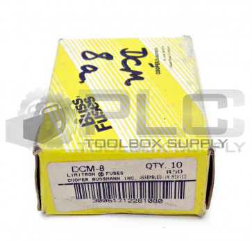 BOX OF 10 NEW BUSSMANN DCM-8 LIMITRON FAST-ACTING FUSE