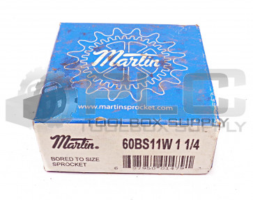 NEW MARTIN 60BS11W 1 1/4 BORED TO SIZE SPROCKET
