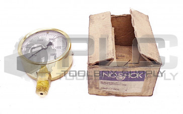 NOSHOK 25-300-5000 1/4" NPT PRESSURE GUAGE 0-5000 PSI BOTTOM CONNECT