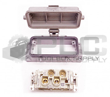 HARTING HAN K4/2M 80A/16A 4-PIN CONNECTOR W/HOUSING