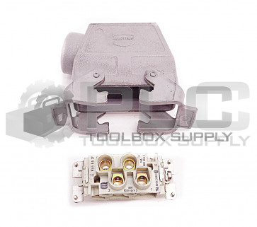 HARTING HAN K4/2F 80A/16A 4-PIN CONNECTOR W/HOUSING