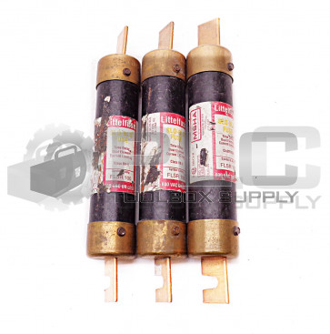 LOT OF 3 LITTELFUSE FLSR 100 TIME DELAY FUSESCLASS RK-5 600VAC