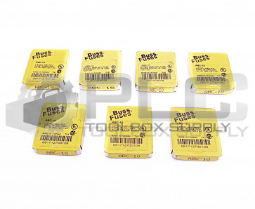 LOT OF 7 5-PACKS NEW BUSSMANN ABC-10 FUSES (35 FUSES) 10A 200A 250VAC ABC 10