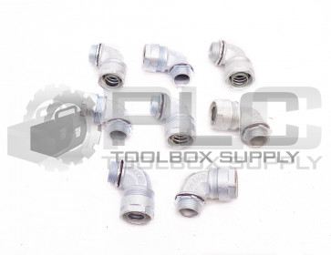 LOT OF 8 NEW O-Z/G 4Q-975 LIQUID-TIGHT CONNECTOR