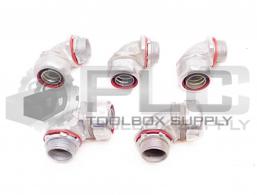 LOT OF 5 NEW THOMAS & BETTS 3/4" LIQUID-TIGHT 90° ELBOW CONNECTOR CONDUIT