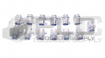 LOT OF 13 NEW 1/2" ELECTRICAL METALLIC TUBE EMT SET-SCREW CONNECTORS