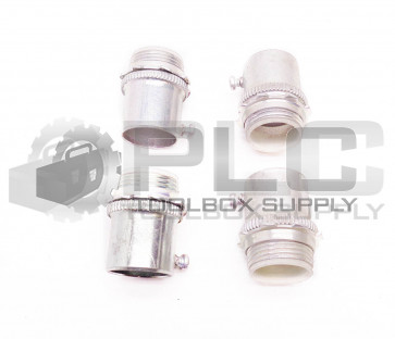 LOT OF 4 NEW 1" ELECTRICAL METALLIC TUBE EMT SET-SCREW CONNECTORS