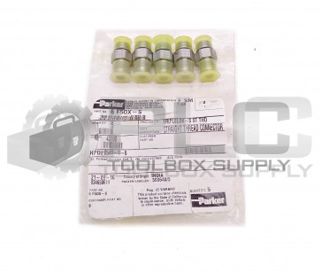 BAG OF 5 NEW PARKER 6 F50X-S TRIPLELOK-S ST THD STRAIGHT THREAD CONNECTOR