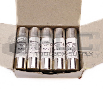 BOX OF 10 NEW LITTELFUSE NLN 3 CLASS K5 FUSE 250V