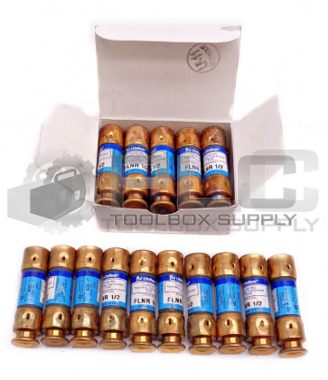 LOT OF 20 NEW LITTELFUSE FLNR 1/2 TIME-DELAY FUSE CLASS RK5 250V