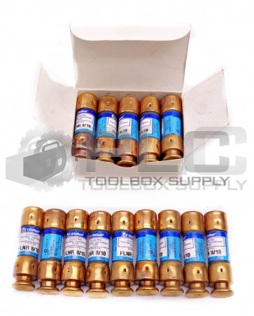 LOT OF 19 NEW LITTLELFUSE FLNR 8/10 TIME-DELAY FUSE CLASS RK5 250V