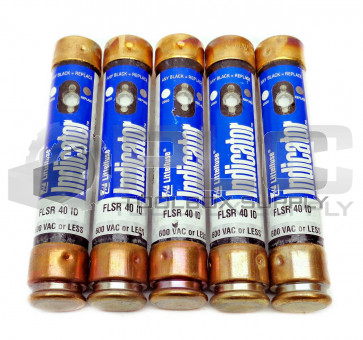 LOT OF 5 NEW LITTELFUSE FLSR 40 ID INDICATOR FUSES 600VAC
