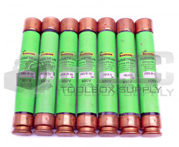 LOT OF 7 NEW BUSSMANN FRS-R-10 ENERGY EFFICIENT FUSES CLASS RK5 600V