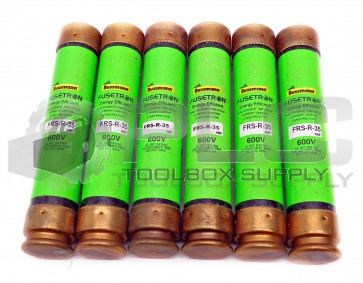 LOT OF 6 NEW BUSSMANN FRS-R-35 ENERGY EFFICIENT FUSES CLASS RK5 600V