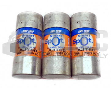 LOT OF 3 NEW FERRAZ SHAWMUT AJT60 SMART SPOT FUSES 60A 600V AC